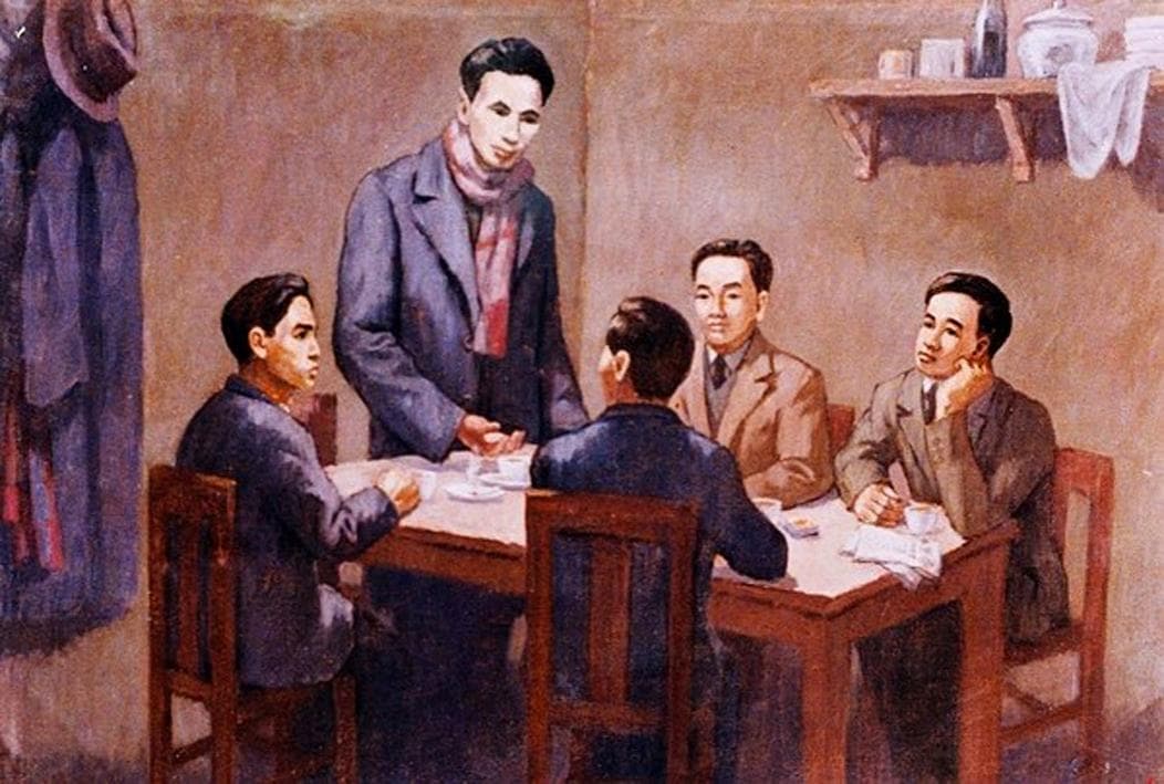 Hội nghị thành lập Đảng Cộng sản Việt Nam ngày 3-2-1930. Nguồn: TTXVN.