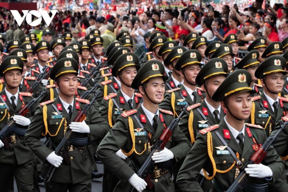 Khối Sỹ quan An ninh nhân dân. Ảnh: VOV.